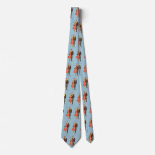 Corbata Día de San Valentín Retro, Corazones Flotantes Rom