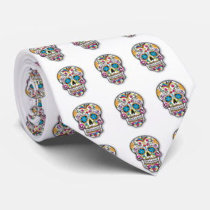 Corbata Día del cráneo muerto del azúcar de Calavera del
