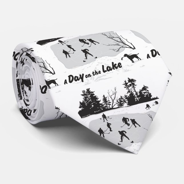 Corbata Día en el hockey sobre el lago Pond (Enrollado)
