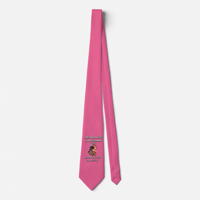Corbata Día Internacional del Chica. Diversión (Anverso)