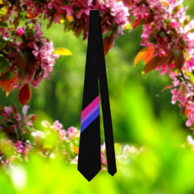 Corbata Diagonal del Orgullo Bisexual: Audaz y Vib (Subido por el creador)