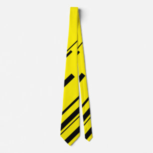 Corbata Diagonales en Amarillo y Negro