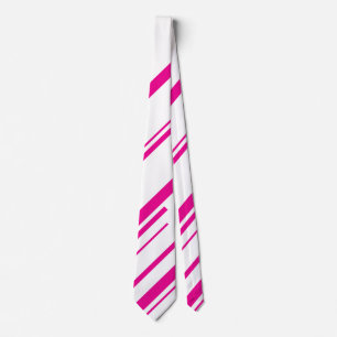 Corbata Diagonales en magenta y blanco