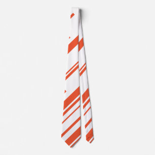 Corbata Diagonarios en Naranja y blanco