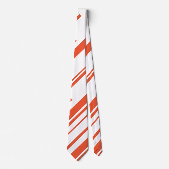 Corbata Diagonarios en Naranja y blanco (Anverso)