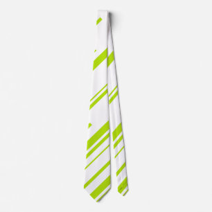 Corbata Diagonarios - Verde animado y blanco