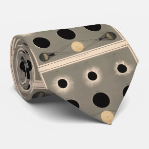 Corbata Diagrama del eclipse solar del vintage (1869)