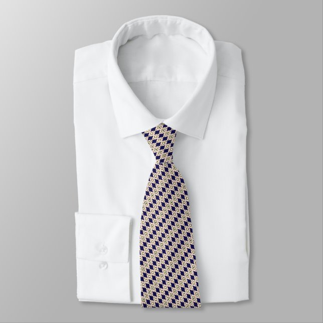 Corbata Diamante azul navie (Atado)