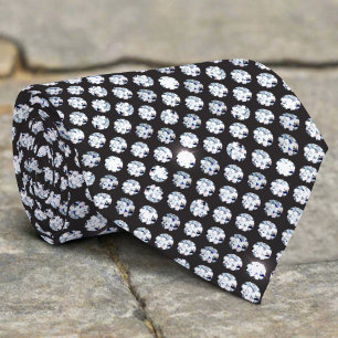 Corbata Diamante Brillante y Chispeante Sobre Fondo Negro