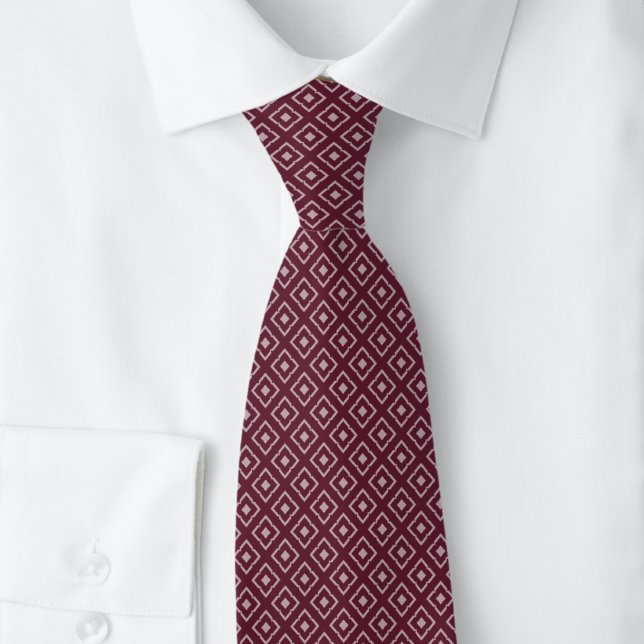 Corbata Diamante Rallado de Burdeos (Subido por el creador)
