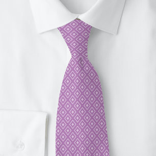 Corbata Diamante Rallado de Color Púrpura Polvoriento