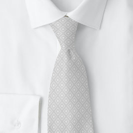 Corbata Diamante Rallado Gris Claro