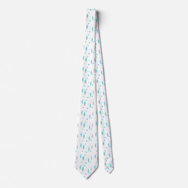 Corbata Diamante Turquesa Retro y Necktie Starburst (Anverso)