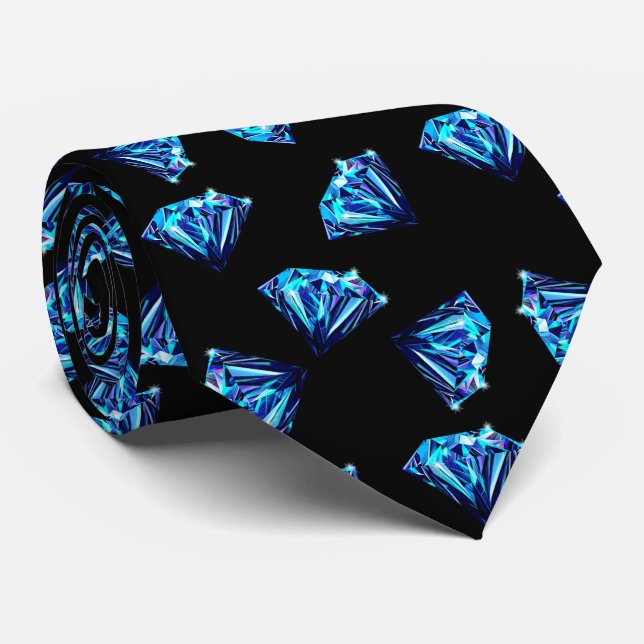 Corbata Diamantes azules (Enrollado)