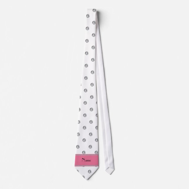 Corbata Diamantes blancos conocidos personalizados (Anverso)