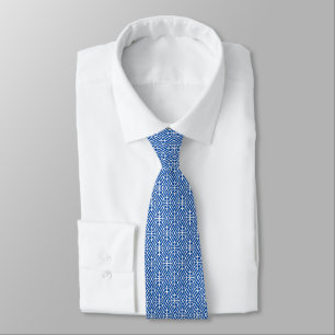 Corbata Diamantes de Damasco medieval, azul cobalto