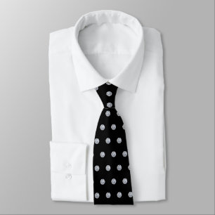 Corbata Diamantes elegantes sobre negro