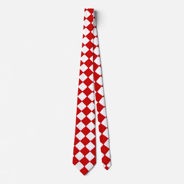 CORBATA DIAMANTES ROJOS Y BLANCOS (Anverso)