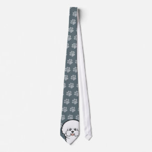 Corbata Dibujo animado Bichon Frise