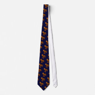 Corbata Dibujo animado enrrollado del arte del tigre