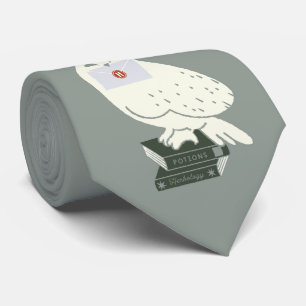 Corbata Dibujo caprichoso de Hedwig con carta