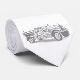 Corbata dibujo de bombero de bomberos vintage 