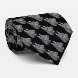Corbata dibujo de burro en blanco y negro