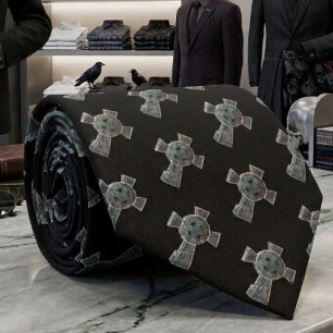 Corbata Dibujo de cruz de lápida de cementerio gótico de H