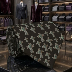 Corbata Dibujo de cruz de lápida de cementerio gótico de H