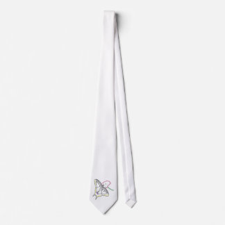 Corbata Dibujo de esquema de la mariposa y de la flor,