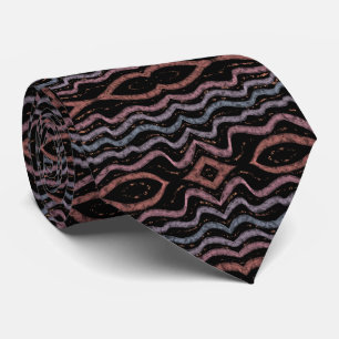 Corbata Dibujo de patrón de piel de serpiente Viper con pa