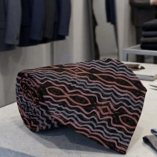 Corbata Dibujo de patrón de piel de serpiente Viper con pa