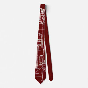 Corbata Dibujo mecánico esquemático de dibujos