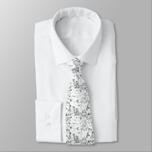 Corbata Dibujo Patrón Navideño de Invierno Adorable (4)