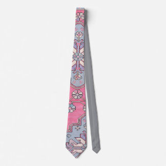 Corbata Digital Paisley Tie Gris Rosa