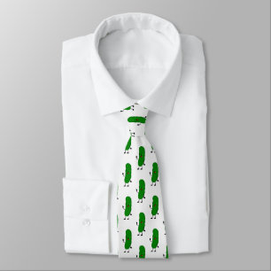 Corbata Dill Pickle En Gafas Sobre Blanco