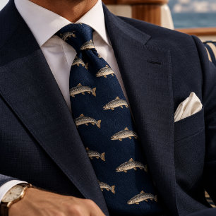 Corbata Dinero Antiguo Midnight Navy Espina de Arenque Sal