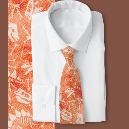 Corbata Dino Dig naranja 