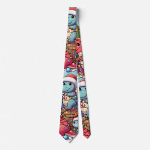 Corbata Dinosaurios para Navidad