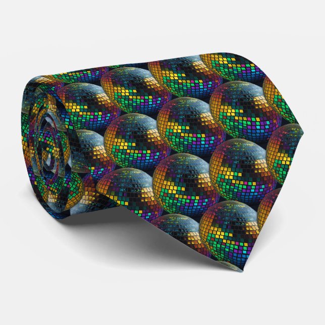 Corbata Disco Inferno Retro Holográfico (Enrollado)