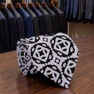 Corbata Discos Ondulados de Colores Pastel Patrón Simétric