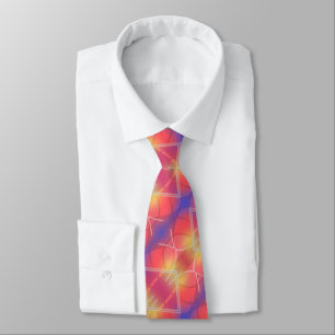 Corbata Diseño abstracto con capas de neón suave
