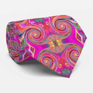 Corbata Diseño abstracto de barrido arco iris colorido
