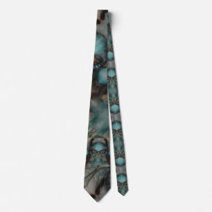 Corbata Diseño abstracto espantado Viking Máscara Nativa E