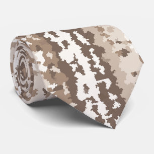 Corbata Diseño abstracto irregular de camuflaje tierra neu