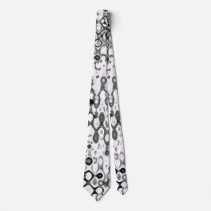 Corbata Diseño abstracto moderno blanco y negro