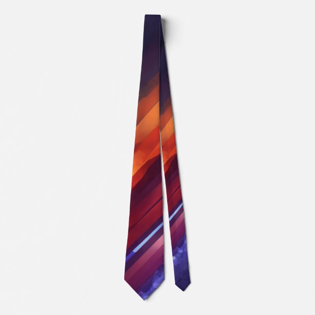 Corbata Diseño abstracto vibrante, sintético premium (Anverso)