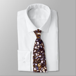 Corbata Diseño Agante blanco morado