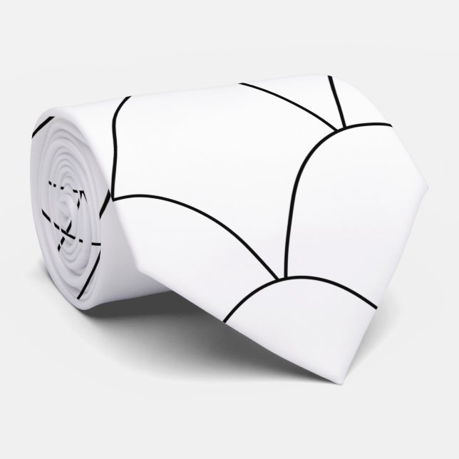 Corbata Diseño Art Deco Blanco (Enrollado)