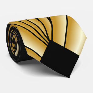 Corbata Diseño Art Déco Dorado
